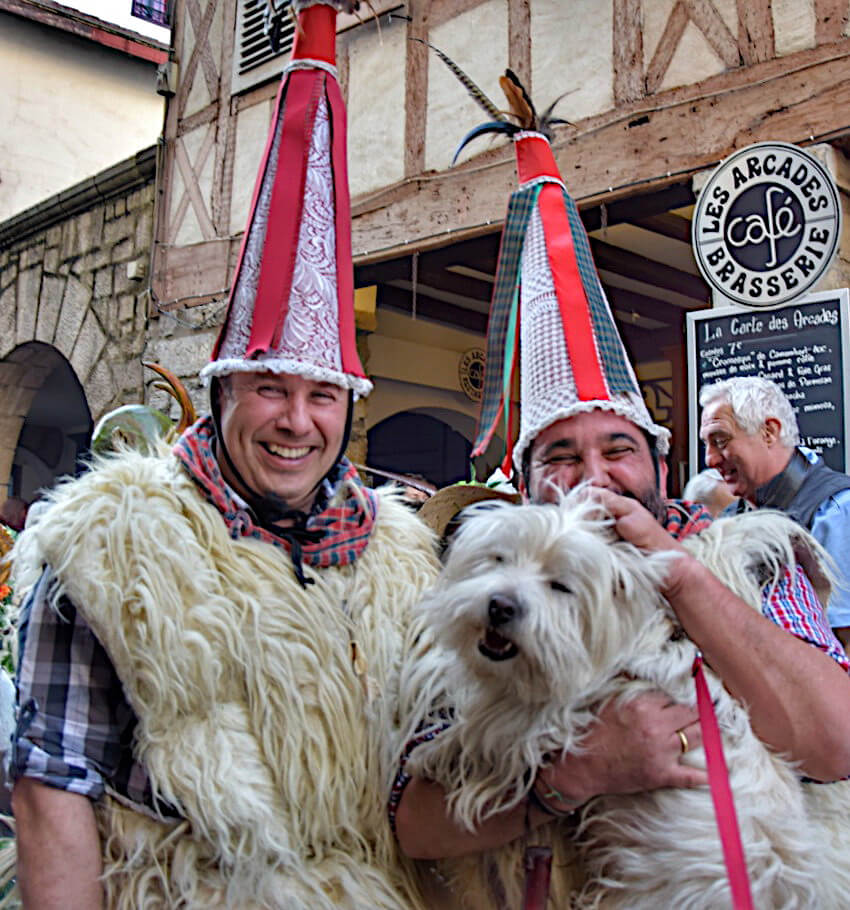 Westie and Basque traditional characters